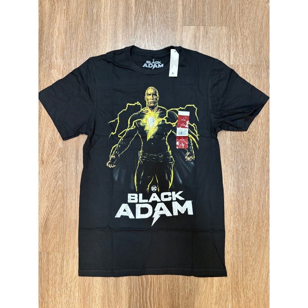 DC Comics Black Adam Mens Graphic Tee Black Short Sleeve Shirt Small